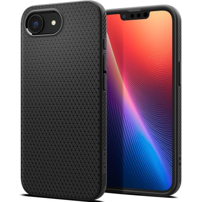 Θήκη iPhone 16e Spigen Liquid Air Σιλικόνης - Matte Black (ACS09161)