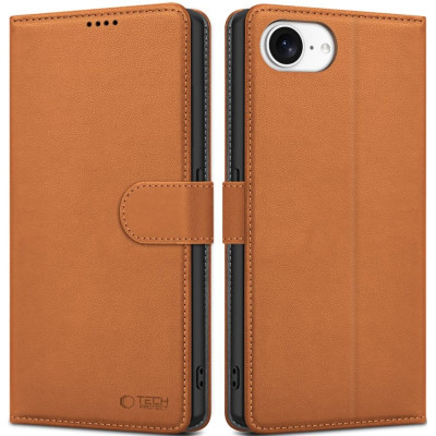 Θήκη iPhone 16e Tech-Protect Wallet Πορτοφόλι - Saddle Brown (5906302360321)