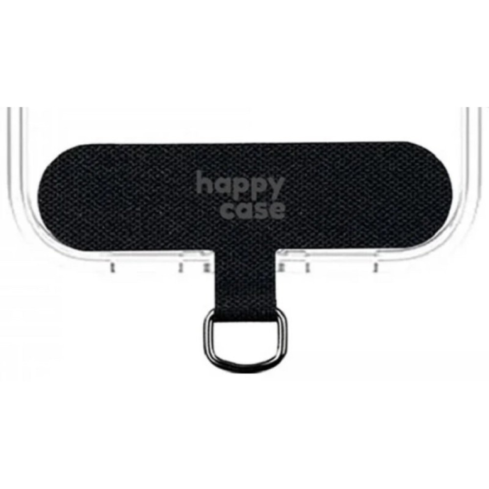 Ένθετο Στήριξης HappyCase Universal Nylon Pad Βάση Στήριξης για Λουράκια Κινητών / Smartphones - Black (8719246460920)