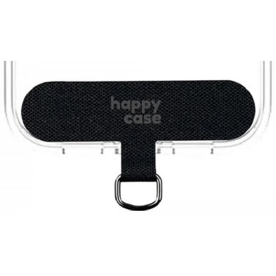 Ένθετο Στήριξης HappyCase Universal Nylon Pad Βάση Στήριξης για Λουράκια Κινητών / Smartphones - Black (8719246460920)