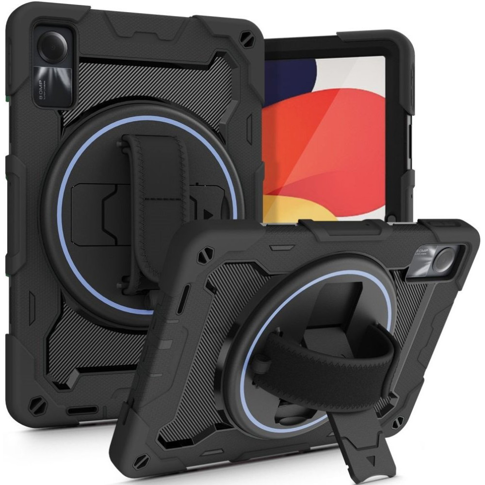 Θήκη Xiaomi Redmi Pad SE 11'' Tech-Protect Solid 360 Full Body Ανθεκτική με Λαβή / Backstand & Ζώνη Μεταφοράς - Black (9319456606119)