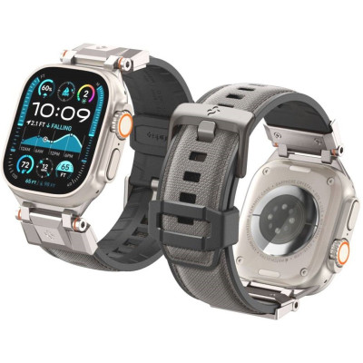 Λουράκι Apple Watch Ultra/SE/11/10/9/8/7/6/5/4 (49/46/45/44mm) Spigen DuraPro Armor Σιλικόνης - Gray (AMP09104)