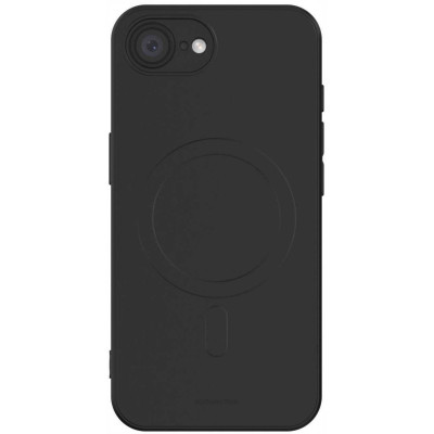 Θήκη iPhone 16e Spacecase Silicone Magnetic Case Σιλικόνης με MagSafe - Black (5905719117924)