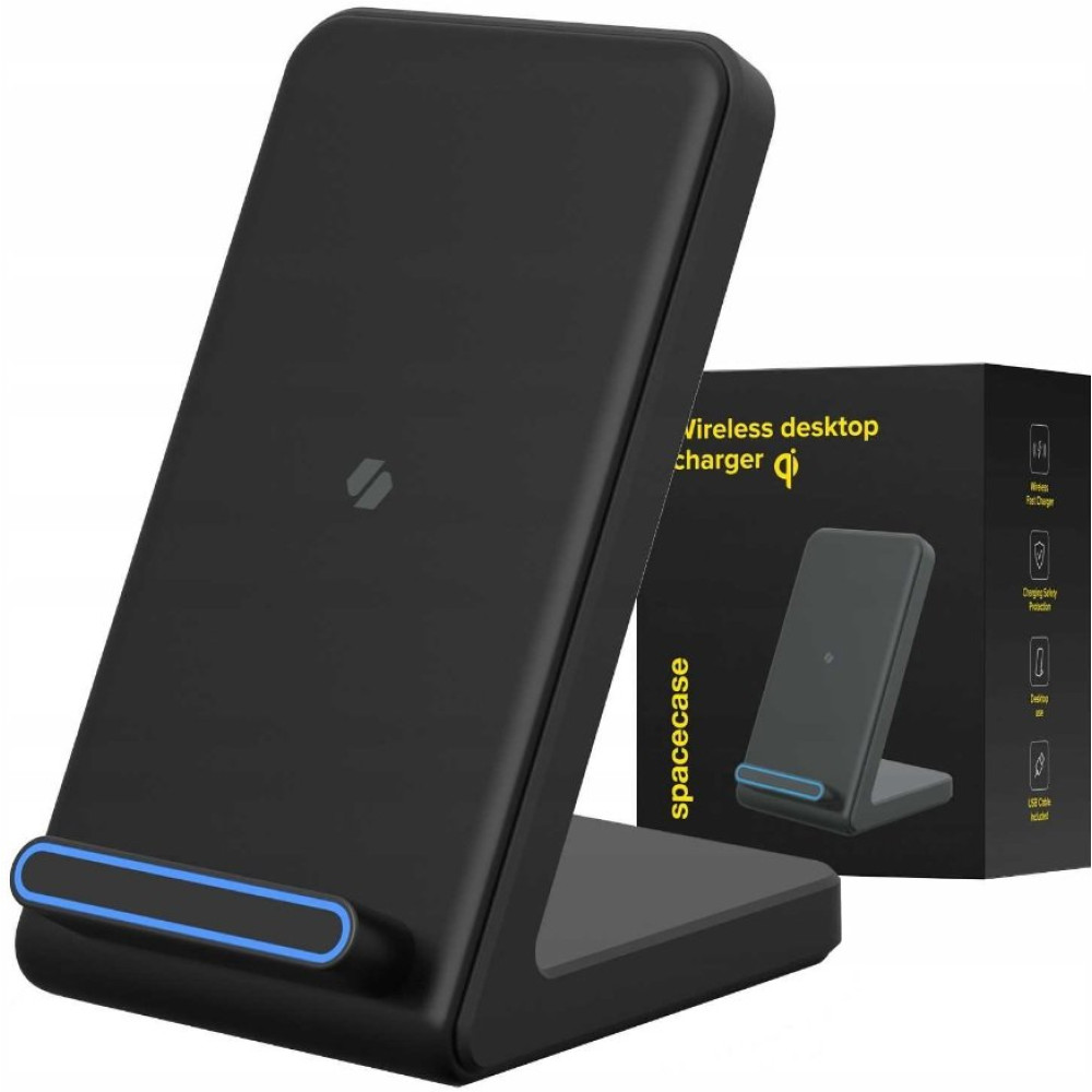 Βάση Ασύρματης Φόρτισης Spacecase WM6B Wireless Desktop Charger Qi για Smartphone / Κινητά 15W - Black (5905719114343)