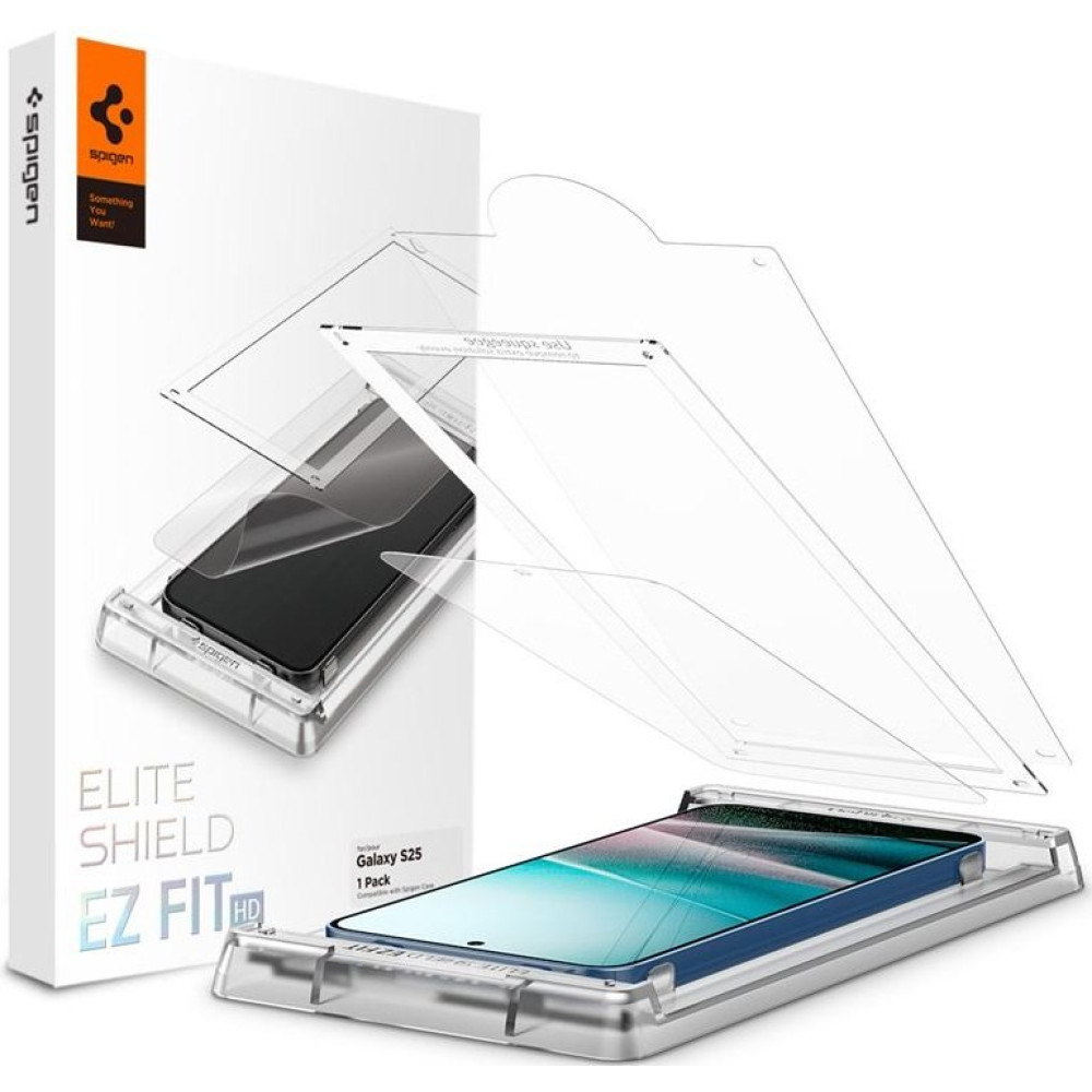 Μεμβράνη Προστασίας Samsung Galaxy S25 Spigen Elite Shield EZ Fit HD Οθόνης - Clear (AFL09091)