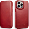 Θήκη iPhone 14 Pro Max iCarer Curved Edge Leather Folio with Magsafe Δερμάτινη Flip με MagSafe - Red (KJI14220704-RD)
