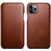 Θήκη iPhone 11 Pro Max iCarer Vintage Series Curved Edge Δερμάτινη - Brown (RIX1103-BN)