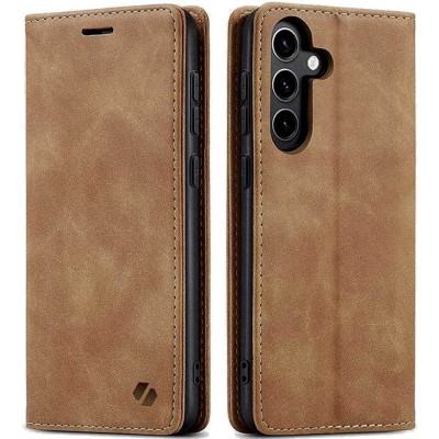 Θήκη Samsung Galaxy S25 Plus Spacecase Wallet Πορτοφόλι - Light Brown (5905719114664)