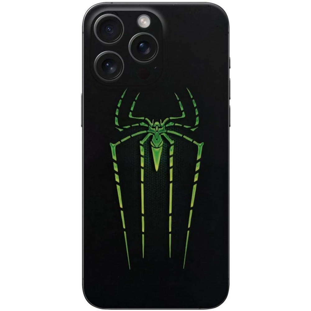 Αυτοκόλλητο Skin Προστασίας Πλάτης iPhone 15 Pro Max Gams Premium Vinyl Skin Back Plate Φωσφορίζον - Luminus Spider (GAMS-VNL-SKIN-LMSD-001-074)