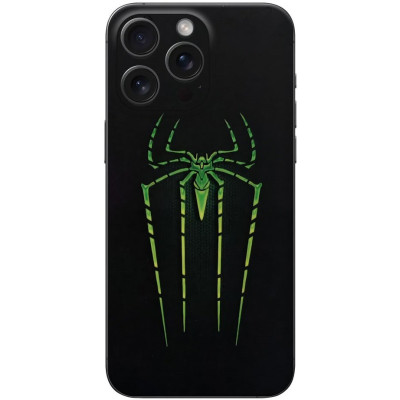 Αυτοκόλλητο Skin Προστασίας Πλάτης iPhone 15 Pro Max Gams Premium Vinyl Skin Back Plate Φωσφορίζον - Luminus Spider (GAMS-VNL-SKIN-LMSD-001-074)