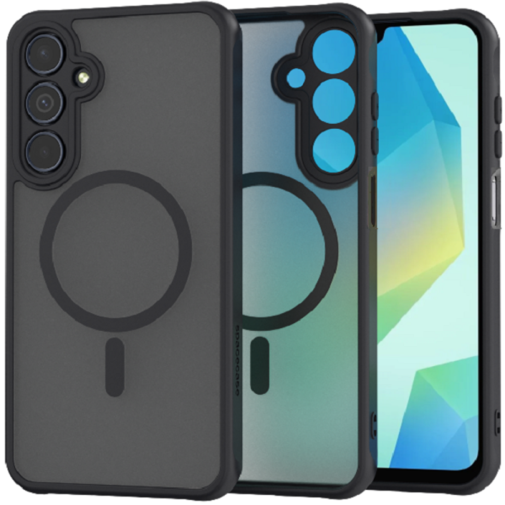 Θήκη Samsung Galaxy A16 Spacecase Hybrid MagSafe Σκληρή Ημιδιάφανη με MagSafe - Black (5905719117306)
