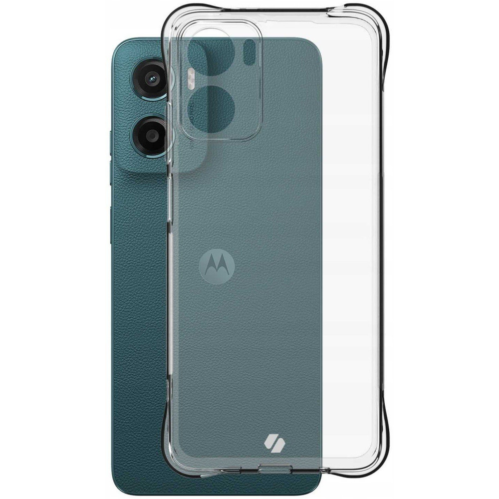 Θήκη Motorola Moto G05 / E15 Spacecase Anti-Shock Διάφανη Σιλικόνης 1mm - Clear (5905719117801)