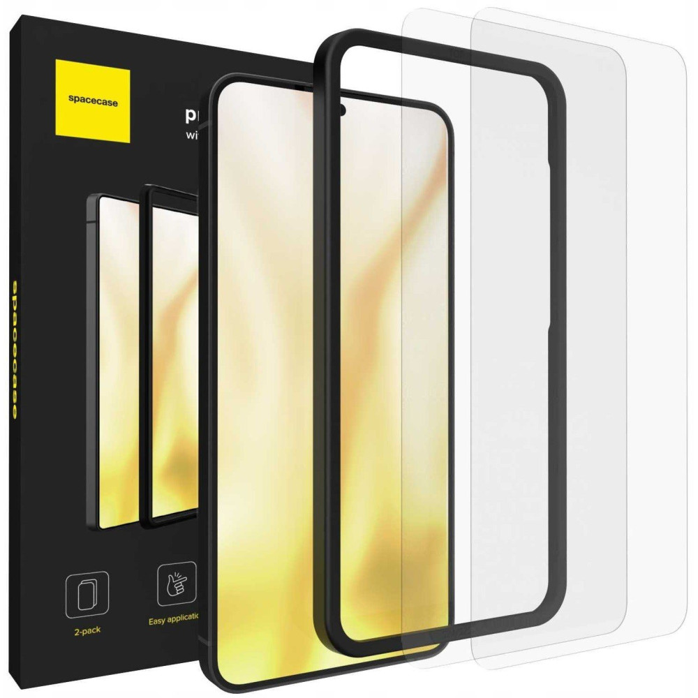 Tempered Glass Samsung Galaxy S25 / S24 Spacecase Set Αντιχαρακτικό Γυαλί Προστασίας Οθόνης 2 Τεμάχια - Clear (5905719117726)