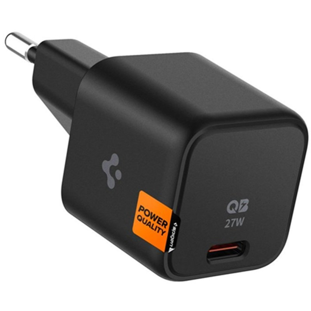 Φορτιστής Spigen PE2103EU ArcStation Wall Charger Τοίχου με 1 x Type-C 27W / PPS 25W - Black (ACH05607)
