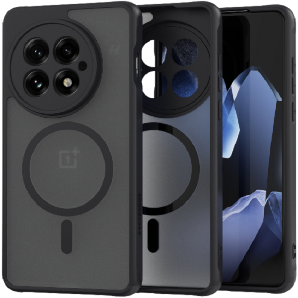 Θήκη OnePlus 13 Spacecase Hybrid MagSafe Σκληρή Ημιδιάφανη με MagSafe - Black (5905719117283)