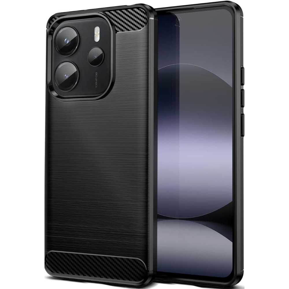 Θήκη Xiaomi Redmi Note 14 5G Spacecase Carbon Σιλικόνης - Black (5905719117061)