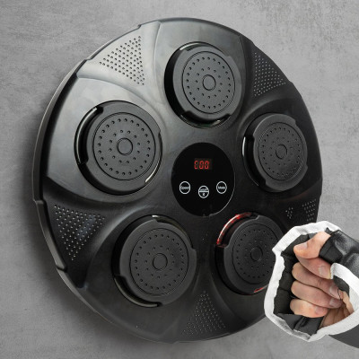 Μουσικό Ταμπλό Box The Source Winning Light Up Musical Boxing Pad Επιτοίχιο με Γάντια & Φωτισμό LED - Black (5056327917854)