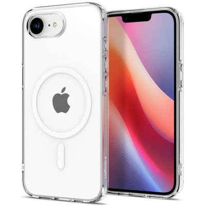 Θήκη iPhone 16e Spigen Liquid Crystal MagFit Σιλικόνης με MagSafe - Clear / White (ACS09150)