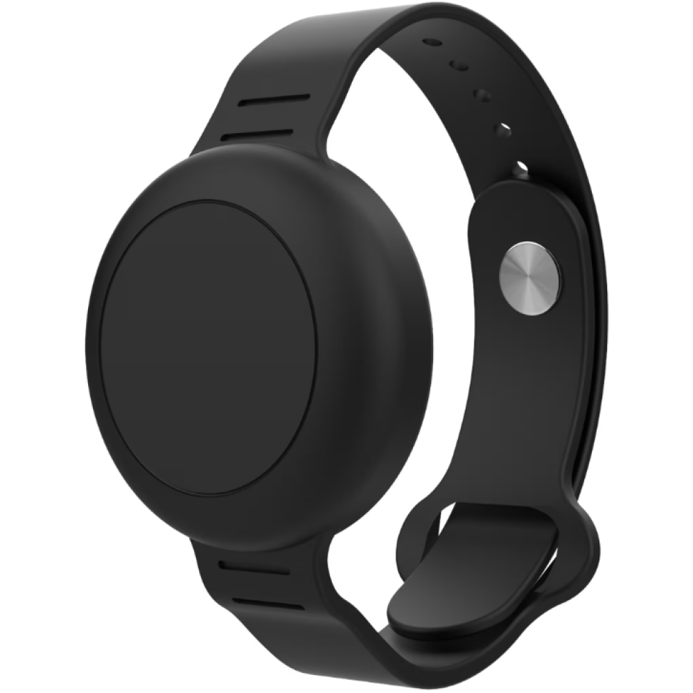 Θήκη AirTag Ofkoz Bracelet Σιλικόνης με Λουράκι Καρπού - Black (ATUNI-BK)