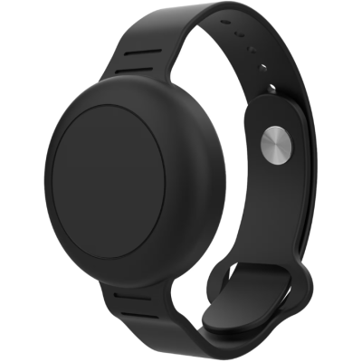 Θήκη AirTag Ofkoz Bracelet Σιλικόνης με Λουράκι Καρπού - Black (ATUNI-BK)