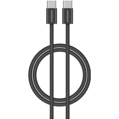 Καλώδιο Type-C Riversong Lotus 10 σε Type-C για Φόρτιση & Μεταφορά Δεδομένων 100cm 60W - Black (CT53BL)