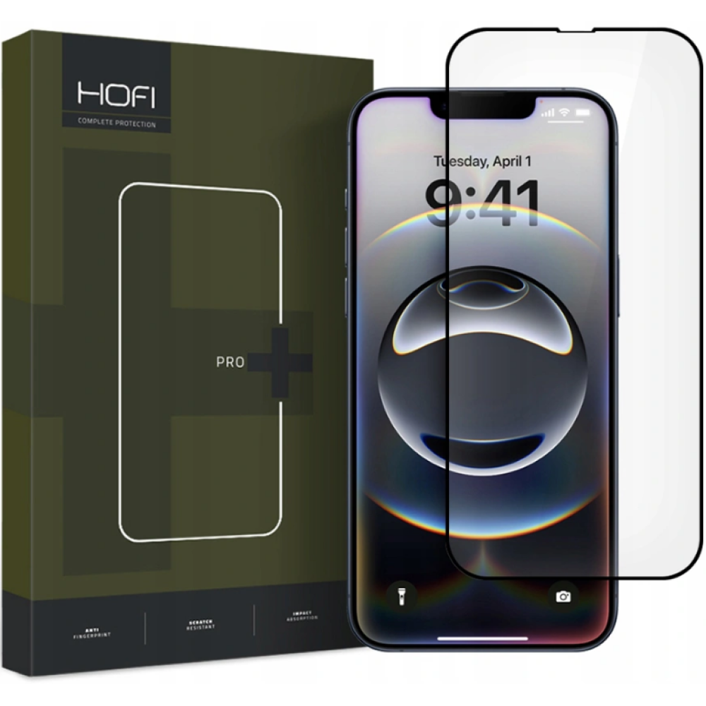 Tempered Glass iPhone 16e / 14 / 13 / 13 Pro Hofi Premium Pro+ Full Face Αντιχαρακτικό Γυαλί Προστασίας Οθόνης - Black (9589046924859)