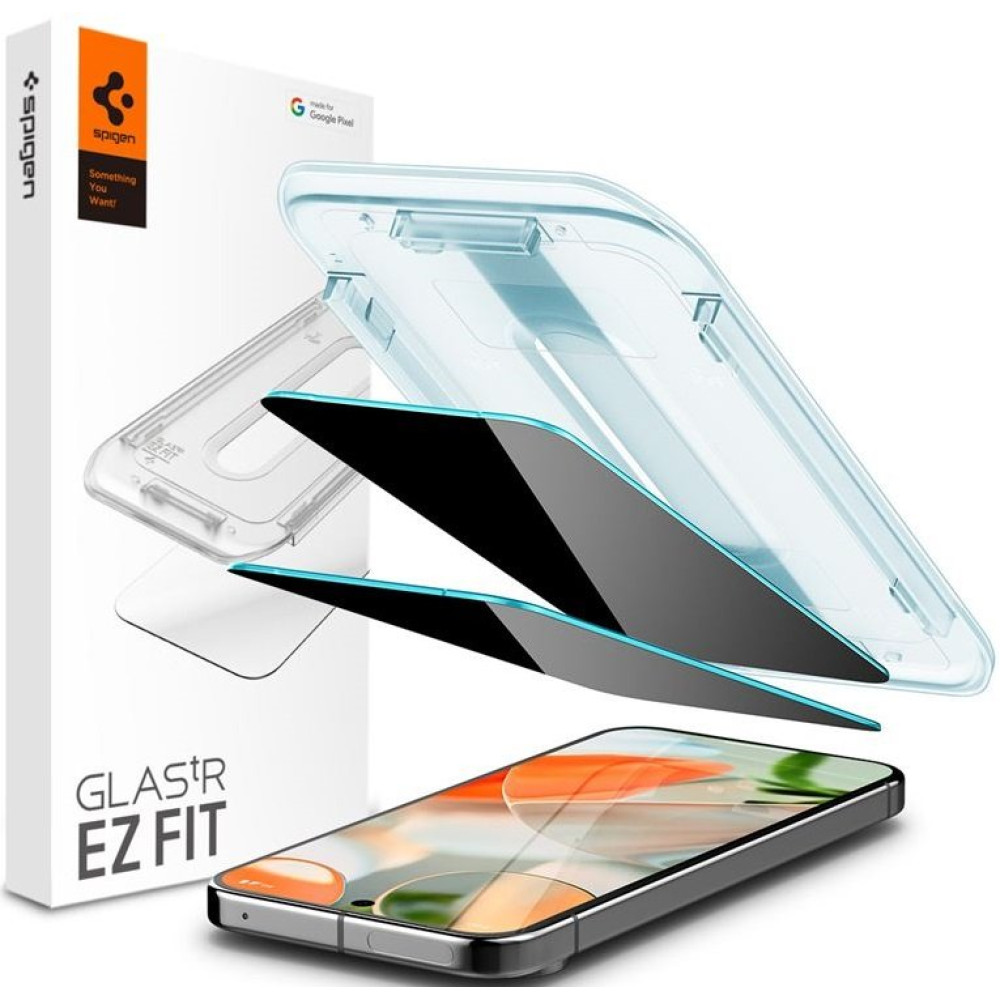 Tempered Glass Google Pixel 10 / 10 Pro / 9 / 9 Pro Spigen GLAS.tR EZ Fit Privacy Αντιχαρακτικό Γυαλί Προστασίας Απορρήτου Οθόνης 2 Τεμάχια (AGL09312)
