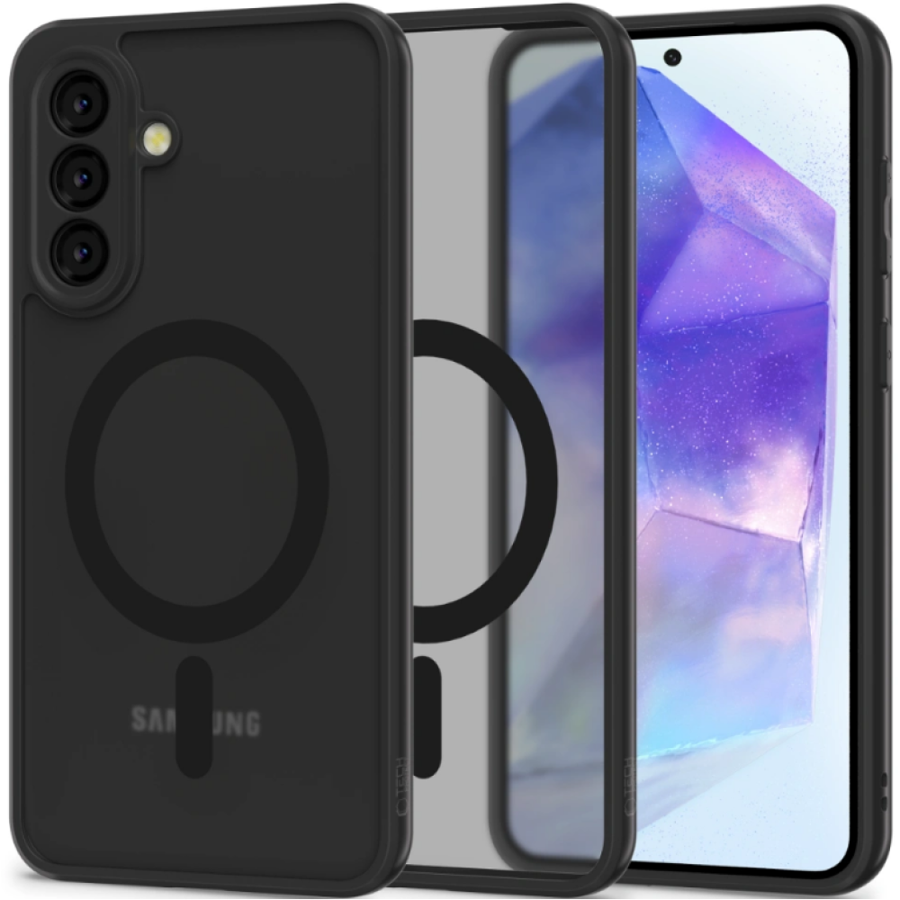 Θήκη Samsung Galaxy A56 Tech-Protect MagMat Σκληρή Ημιδιάφανη με MagSafe - Matte Black (5906302362165)