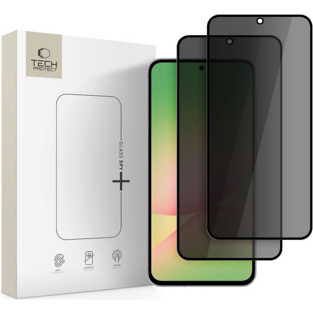 Tempered Glass Samsung Galaxy A56 / A36 Tech-Protect Glass Spy+ Privacy Full Face Αντιχαρακτικό Γυαλί Προστασίας Απορρήτου Οθόνης 2 Τεμάχια - Black (5906302362073)