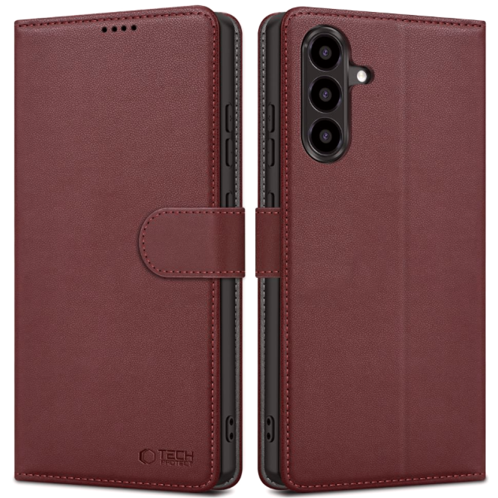 Θήκη Samsung Galaxy A56 Tech-Protect Wallet Πορτοφόλι - Mulberry (5906302361212)