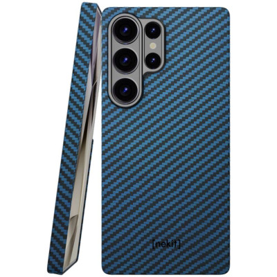 Θήκη Samsung Galaxy S25 Ultra Nekit Fiber Σκληρή με MagSafe Aramid Fiber 1mm 1500D Kevlar - Blue (8719246469824)