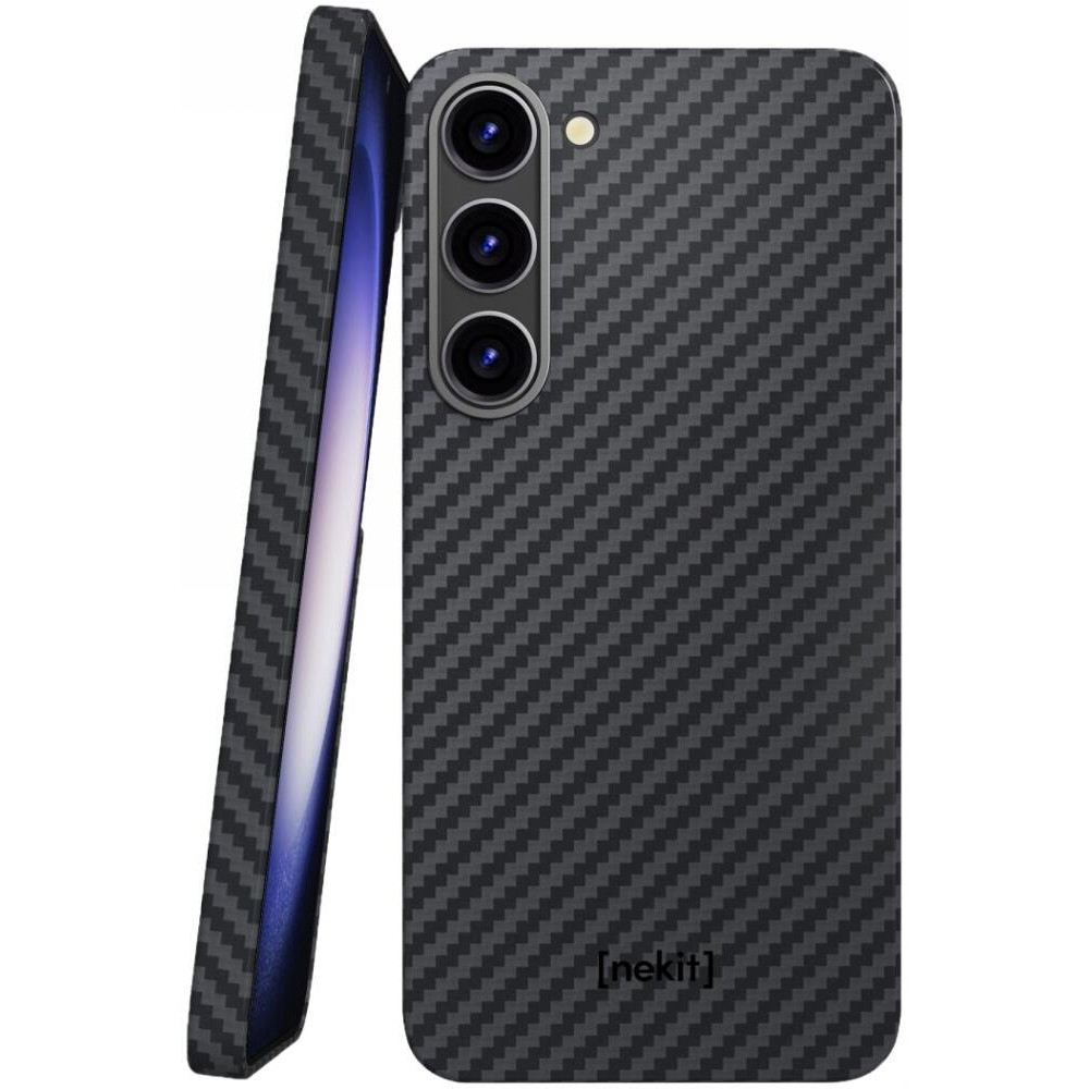 Θήκη Samsung Galaxy S23 Nekit Fiber Σκληρή με MagSafe Aramid Fiber 1mm 1500D Kevlar - Black (8719246462801)