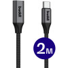 Καλώδιο Buddi Flex Extension Cable Επέκτασης Type-C (Male) σε Type-C (Female) 60W 200cm 5 Έτη Εγγύηση - Black (8719246459382)
