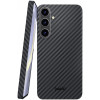 Θήκη Samsung Galaxy S25 Nekit Fiber Σκληρή με MagSafe Aramid Fiber 1mm 1500D Kevlar - Black (8719246469350)
