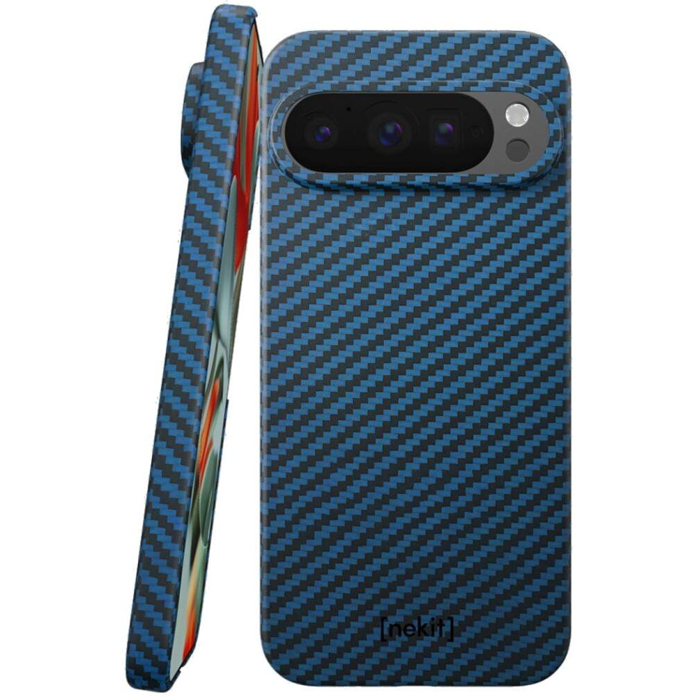 Θήκη Google Pixel 9 Pro XL Nekit Fiber Σκληρή με MagSafe Aramid Fiber 1mm 1500D Kevlar - Blue (8719246469718)