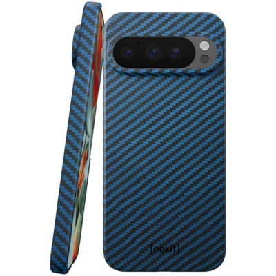Θήκη Google Pixel 9 Pro XL Nekit Fiber Σκληρή με MagSafe Aramid Fiber 1mm 1500D Kevlar - Blue (8719246469718)