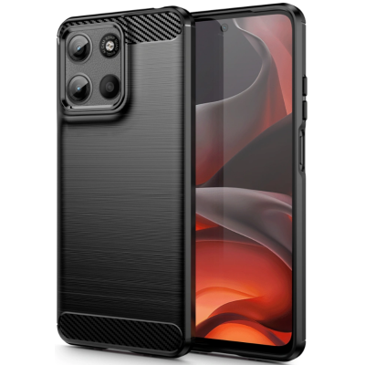 Θήκη Motorola Moto G15 / G15 Power Tech-Protect Carbon Σιλικόνης - Black (5906302361243)