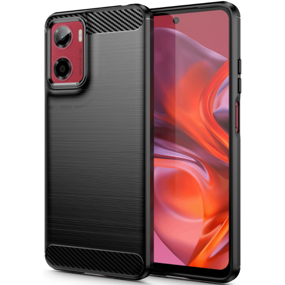 Θήκη Motorola Moto G05 / E15 Tech-Protect Carbon Σιλικόνης - Black (5906302361267)