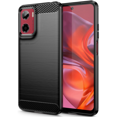 Θήκη Motorola Moto G05 / E15 Tech-Protect Carbon Σιλικόνης - Black (5906302361267)