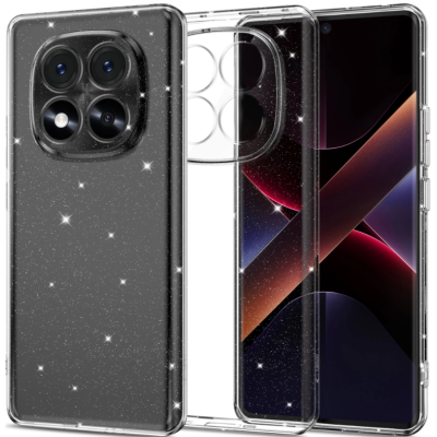 Θήκη Xiaomi Redmi Note 14 Pro 5G / Poco X7 Tech-Protect FlexAir Διάφανη Σιλικόνης - Glitter (5906302361533)