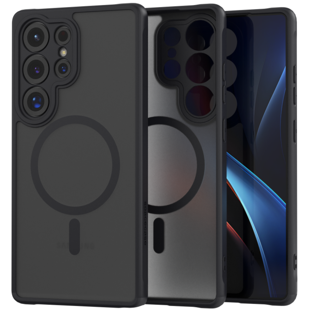 Θήκη Samsung Galaxy S25 Ultra Spacecase Hybrid MagSafe Σκληρή Ημιδιάφανη με MagSafe - Black (5905719114749)