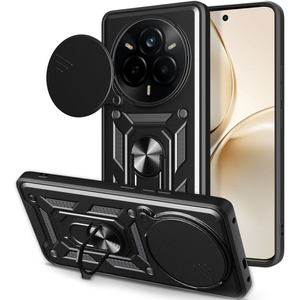 Θήκη Realme 14 Pro Plus Tech-Protect Camshield Pro Ανθεκτική με Κάλυμμα για την Κάμερα & Ring Holder - Black (5906302361939)