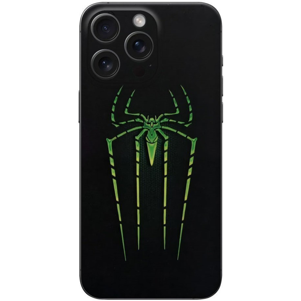 Αυτοκόλλητο Skin Προστασίας Πλάτης iPhone Gams Premium Vinyl Skin Back Plate Φωσφορίζον - Luminus Spider (GAMS-VNL-SKIN-LMSD-001)