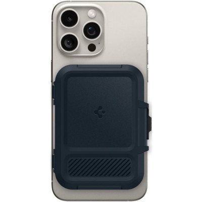 Universal Θήκη Spigen Lock Fit MagFit Card Holder / Wallet MagSafe Πορτοφόλι για Κάρτες - Metal Slate (AFA08526)