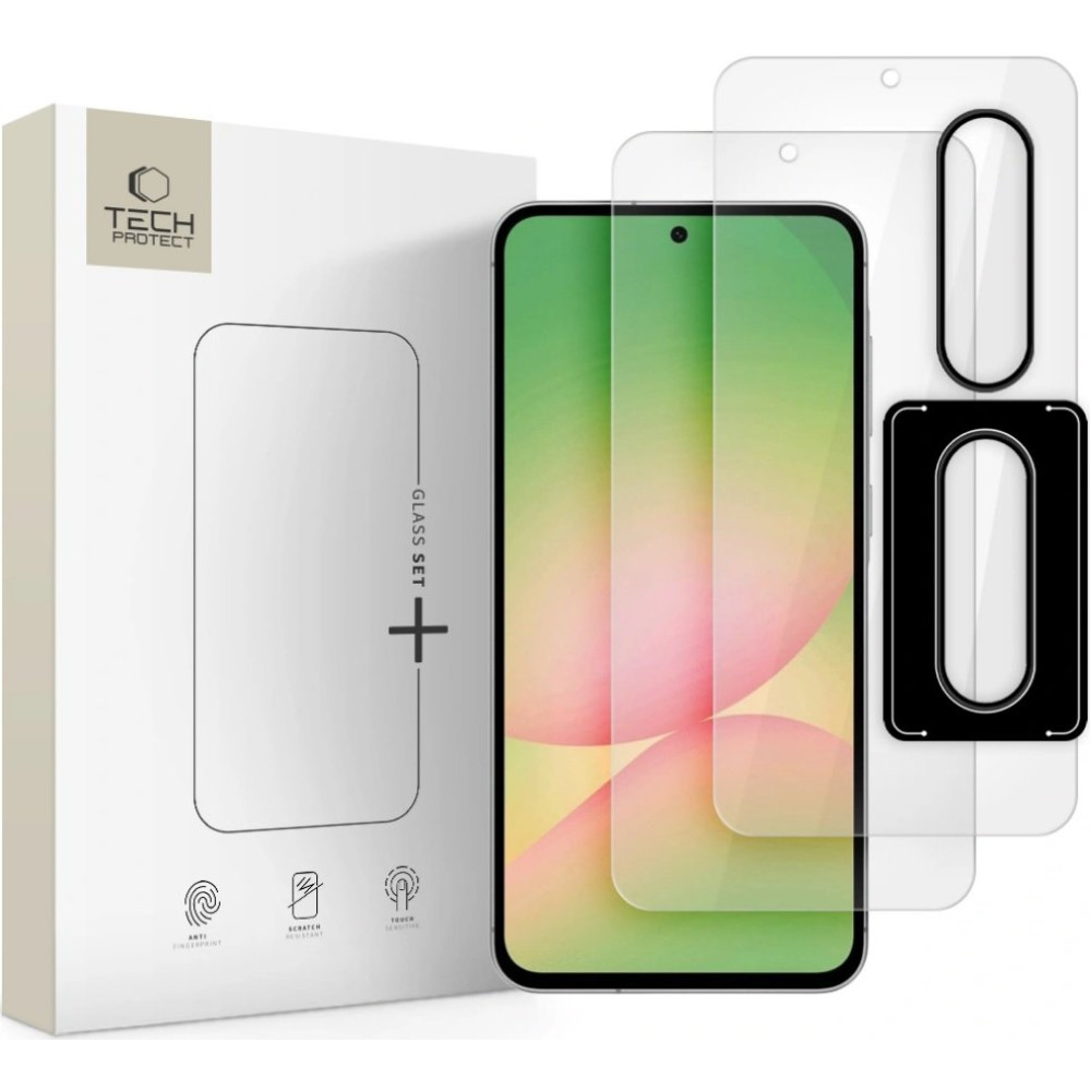 Tempered Glass Samsung Galaxy A56 / A36 Tech-Protect Glass Set+ με 2 x Αντιχαρακτικά Γυαλιά Προστασίας Οθόνης και 1 x Κάμερας - Clear (5906302362080)