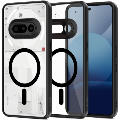 Θήκη Nothing Phone 3a Tech-Protect MagMat Σκληρή Διάφανη με MagSafe - Black / Clear (5906302362974)