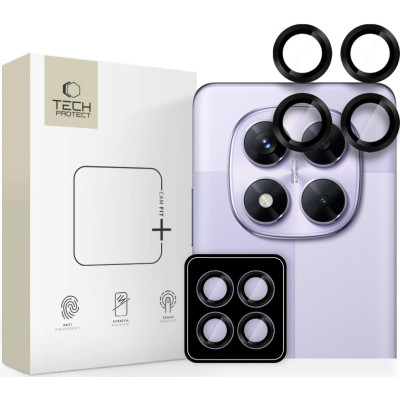 Tempered Glass Xiaomi Redmi Note 14 Pro 5G / Poco X7 Tech-Protect Camring Pro+ Αντιχαρακτικό Γυαλί Προστασίας για Φακό Κάμερας - Black (5906302361427)