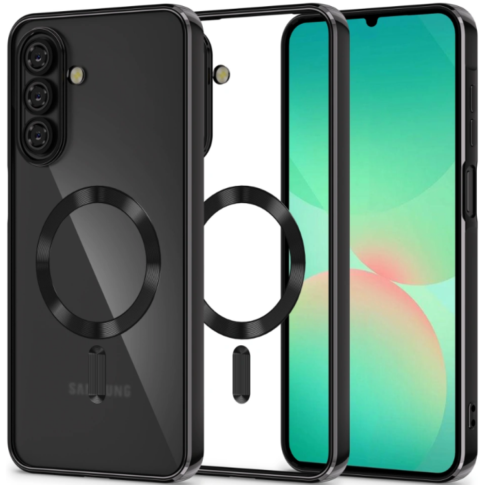 Θήκη Samsung Galaxy A26 Tech-Protect MagFlex Διάφανη Σιλικόνης με MagSafe - Shiny Black (5906302362752)