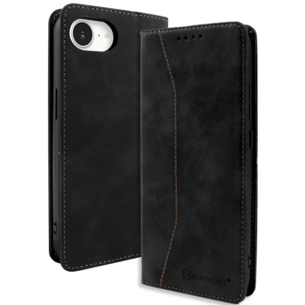 Θήκη iPhone 16e Bodycell Book Case Πορτοφόλι - Black (5206015079856)