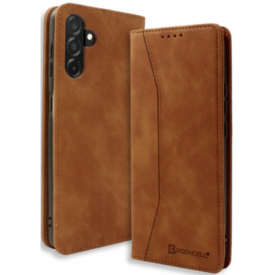 Θήκη Samsung Galaxy A36 Bodycell Book Case Πορτοφόλι - Brown (5206015080470)